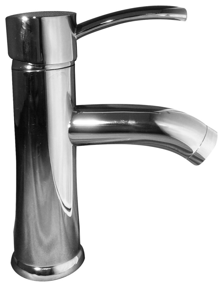 Contemporary Bathroom Faucet Vessel Sink, Single Handle, Silver, Standard, Conte