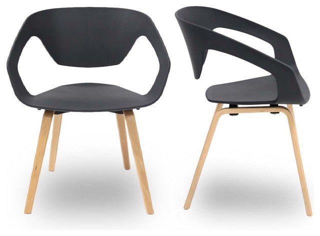 Lot de 2 chaises design scandinave Danwood Couleur Noir