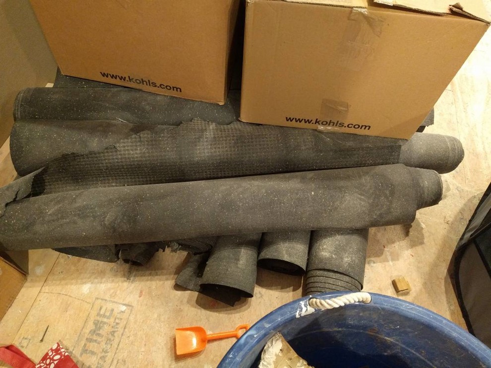 Naildown hardwood flooring on advantech subfloor rubber underlayment