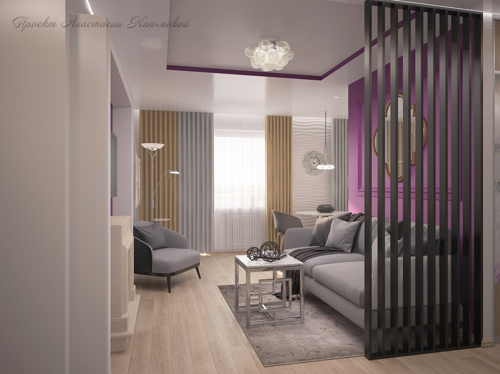 Зону отдыха "зонируем" легкой светопропускаемой перегородкой