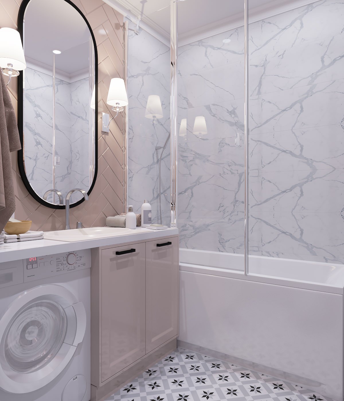 Дизайн проект 2х-комнатной квартиры в современной классике