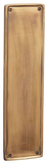 Raised Finger Plate, Antique Satin Brass