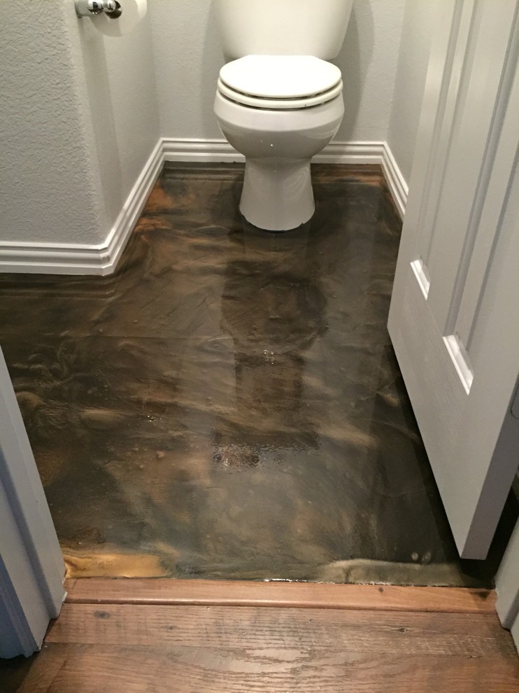 Metallic Epoxy bathroom floors Modern Bathroom Dallas by