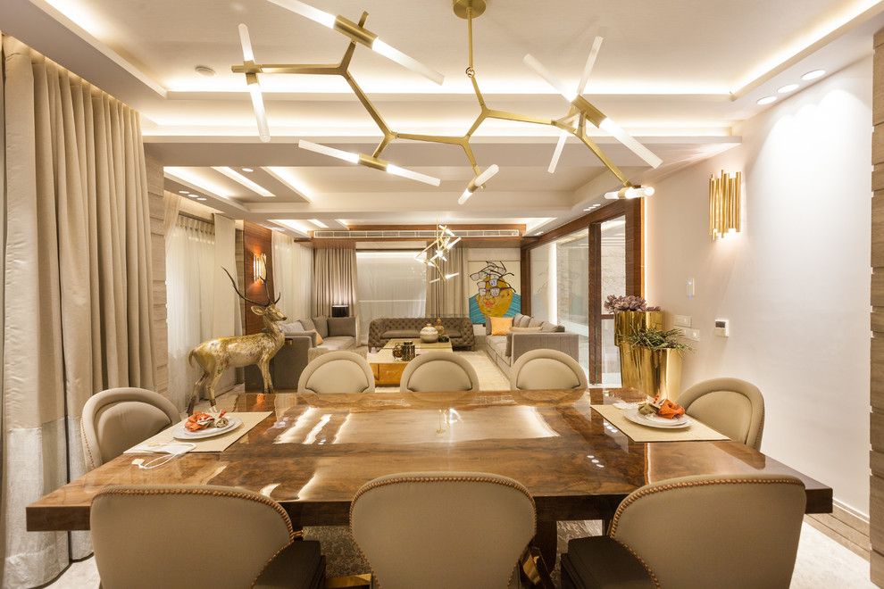 Chirag Enclave Contemporary Dining Room Delhi By Essentia