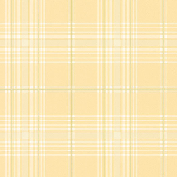 Chic Plaid Yellow,, Green, KV27422 - Farmhouse - Wallpaper - by Blue