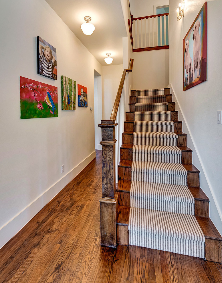 Modern staircase in Dallas.