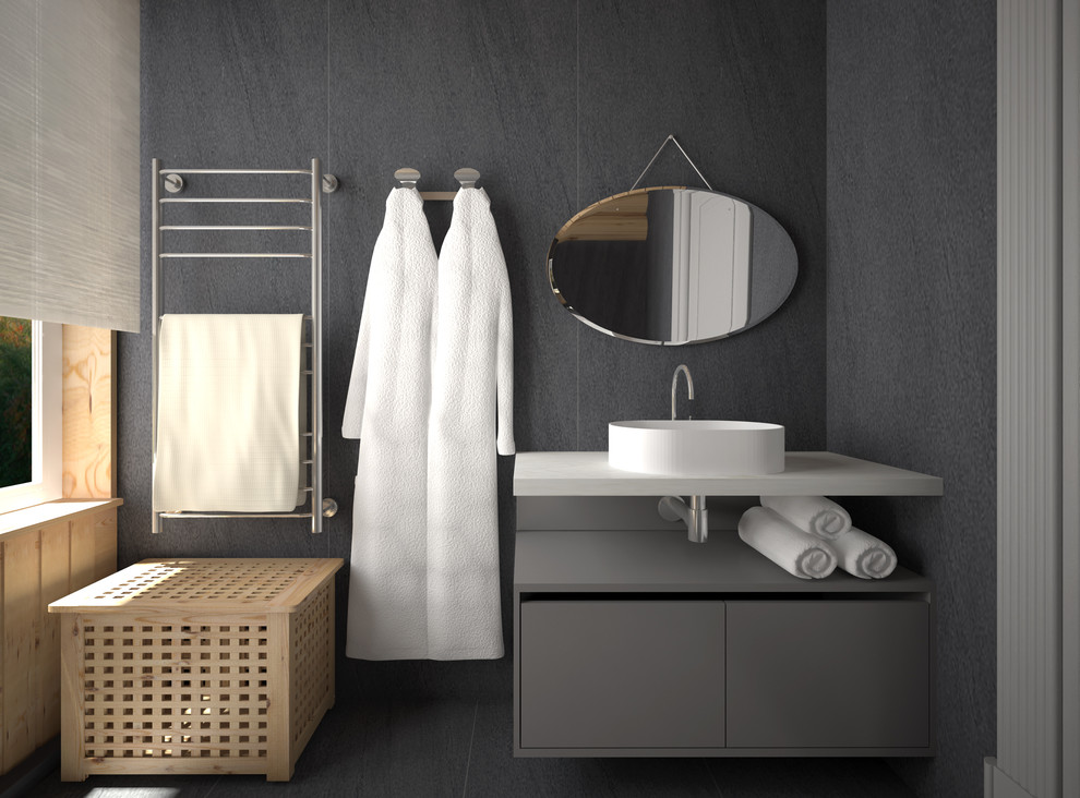 Современный интерьер в бревенчатом доме