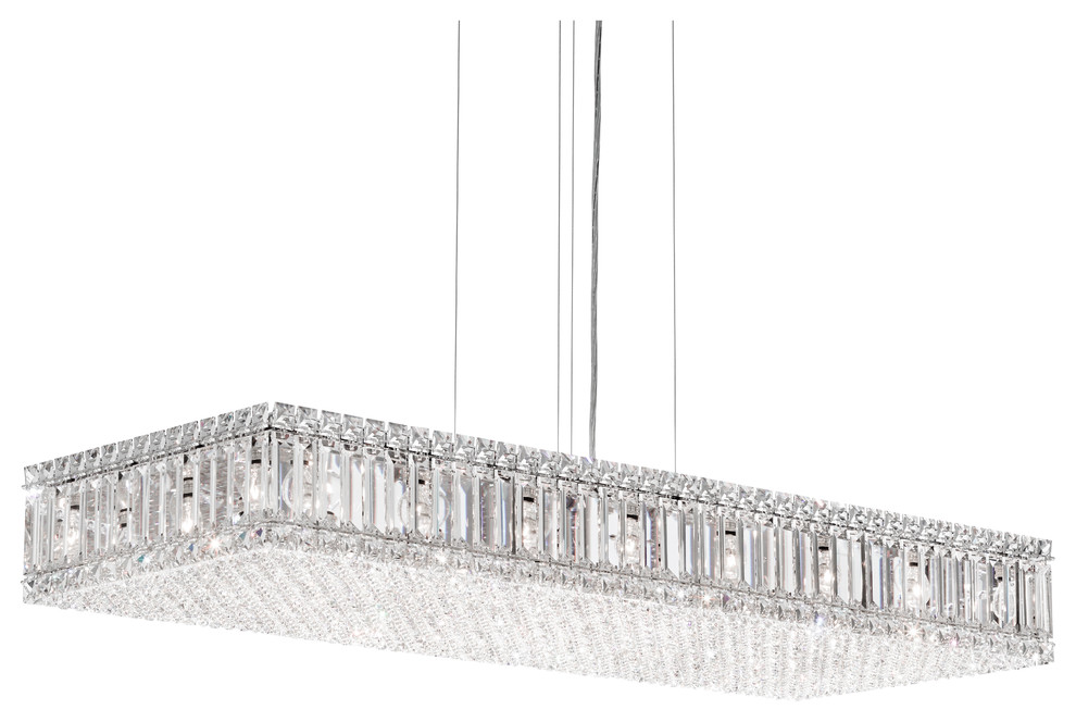 Quantum 23-Light Pendant in Stainless Steel With Clear Spectra Crystal