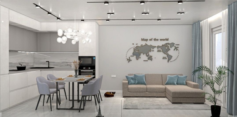 Дизайн-интерьера квартиры 91 кв/м