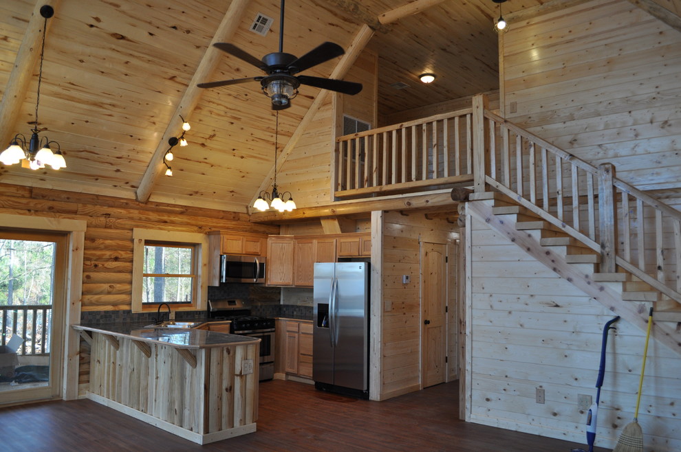 Mountain style kitchen photo in Austin