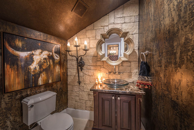 Houston Spacious Transitional Home american-southwest-powder-room