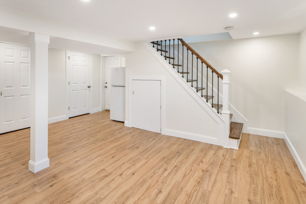 This is an example of a traditional basement in Boston.