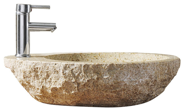 stone vessel bathroom sink gray