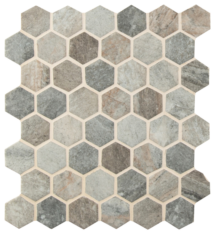 MSI SMOT-GLS-6MM-V2 12" x 13" Hexagon Geometric Mosaic Wall Tile - Stonella
