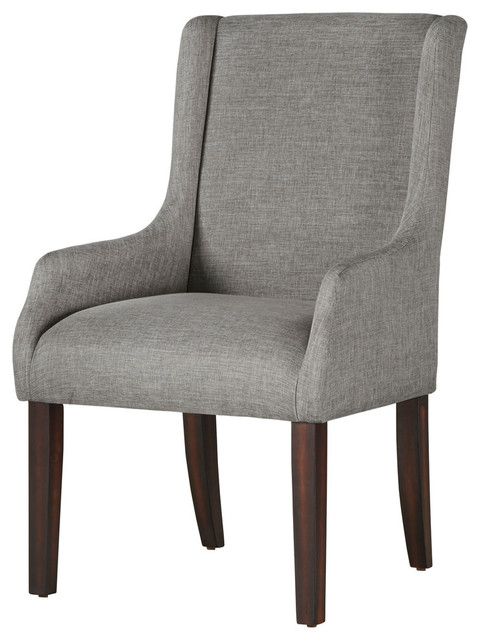 Ester Modern Linen Wingback Hostess Chair - Transitional - Dining ...