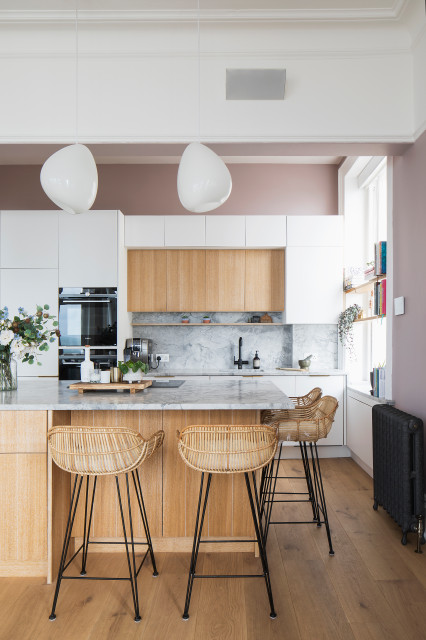 Kitchen and Kitchen Island skandinavisk-koek