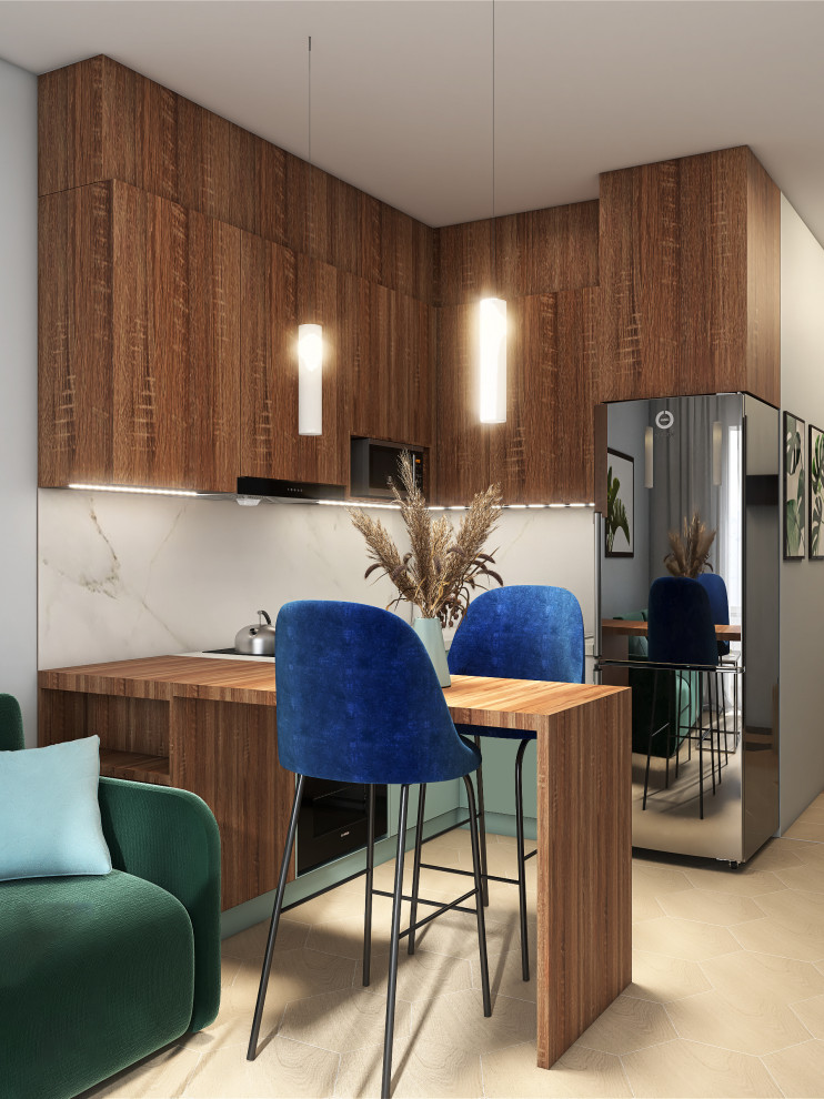 Однокомнатная квартира (эконом вариант) Кухня-гостиная