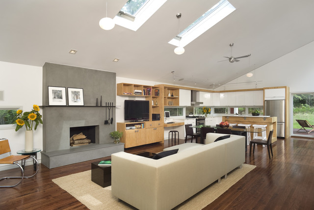 East Hampton House contemporary-living-room