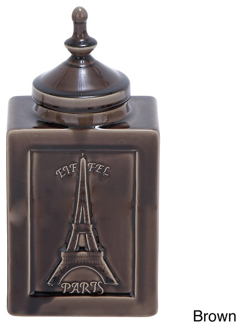 Paris Artisan 14-inch Ceramic Crackled Decorative Accent Jar