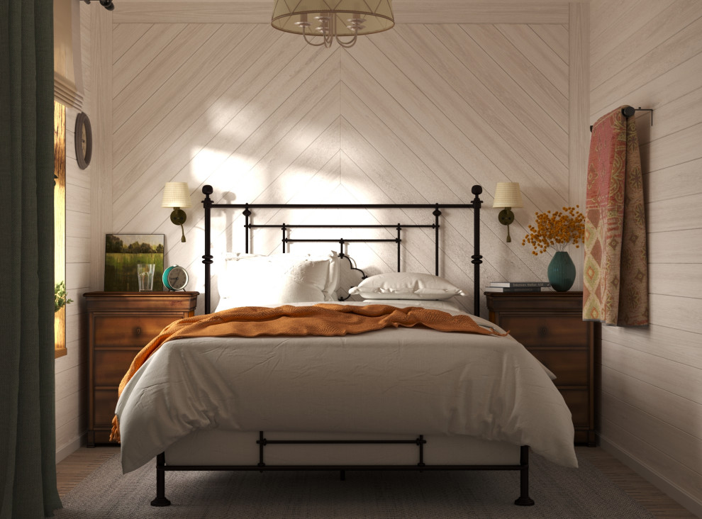 Спальня для родителей в загородном доме