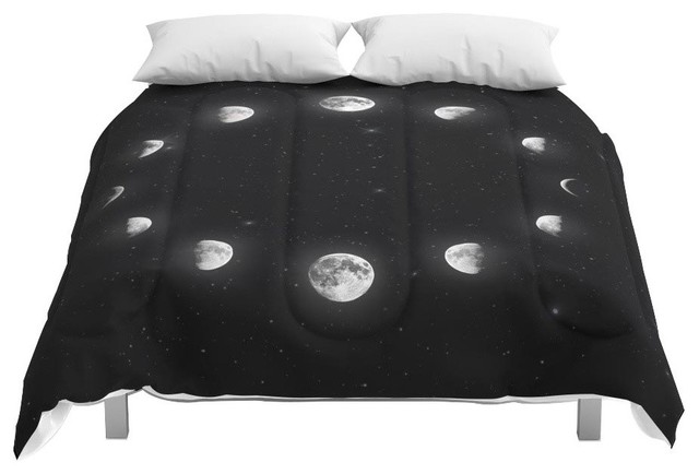 Moon Phases Comforter Contemporary Comforters And Comforter