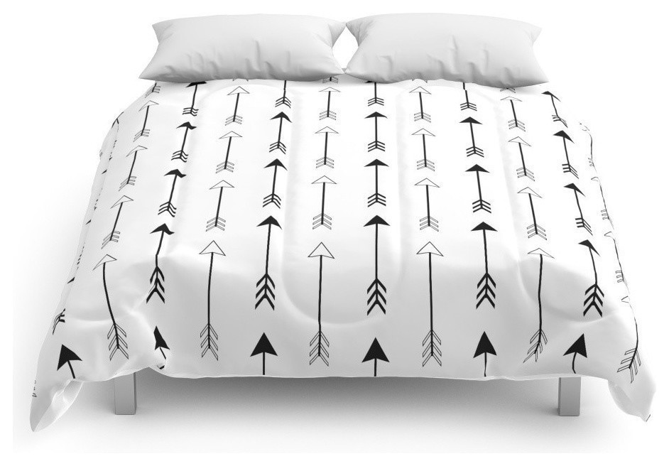 Black And White Arrows Pattern Comforter Contemporary