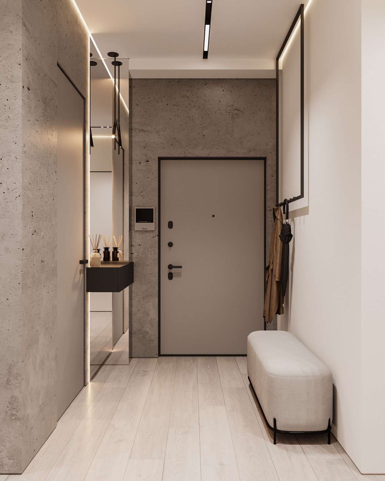 ЖК "Небо" современный интерьер в стиле минимализм 105 кв.м