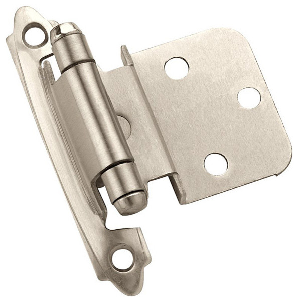 Amerock Satin Nickel 0.375-inch Offset Face Mount Self-closing Hinges (Pack of 1