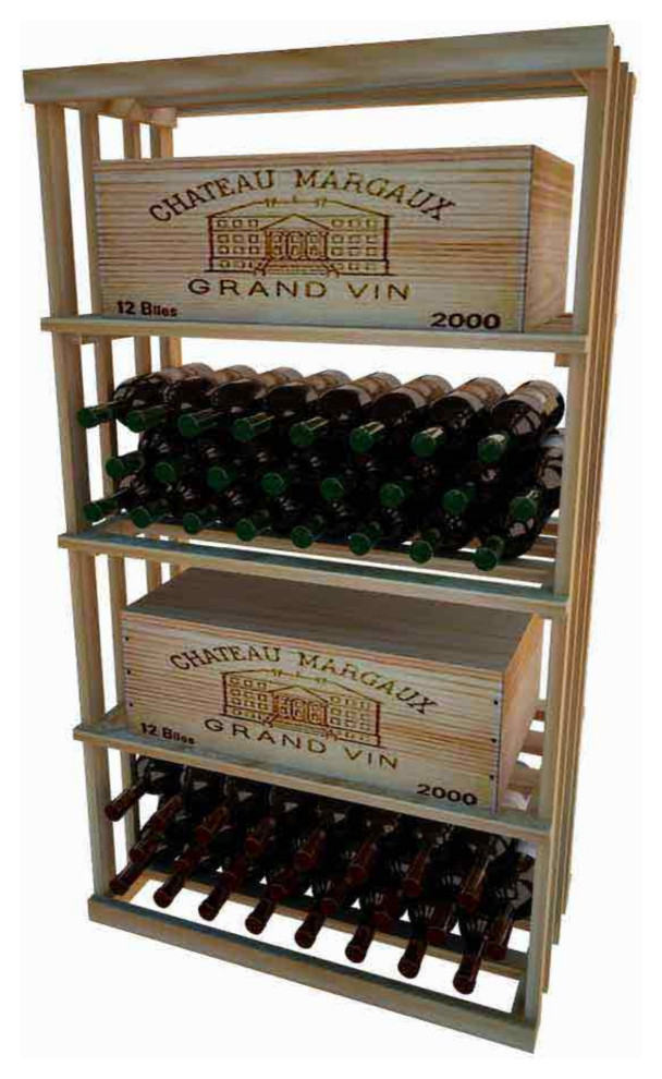 Vintner Series Wine Rack, 1 Column Rectangular Bin Wine Rack