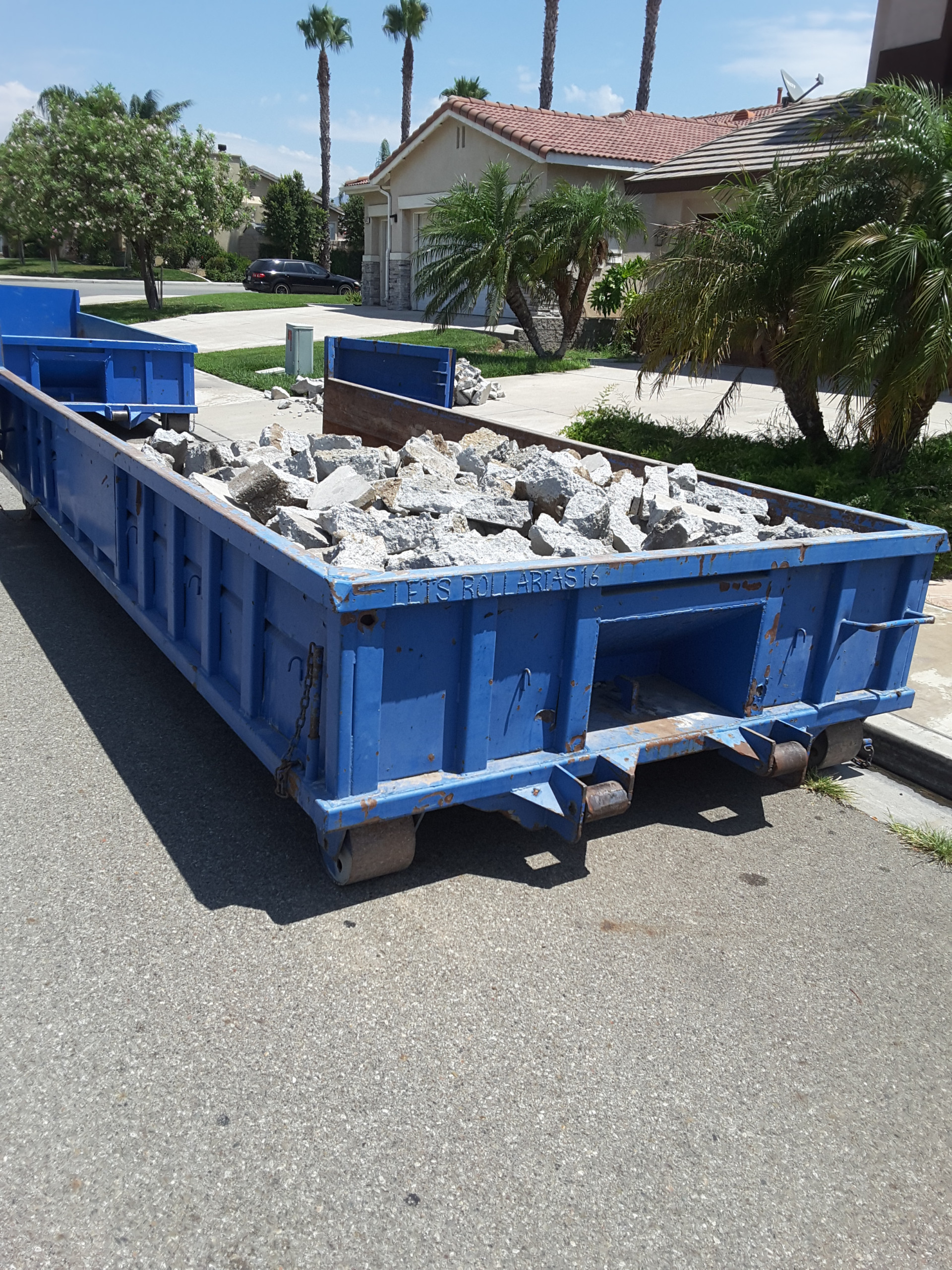 Back yard Stemp concrete