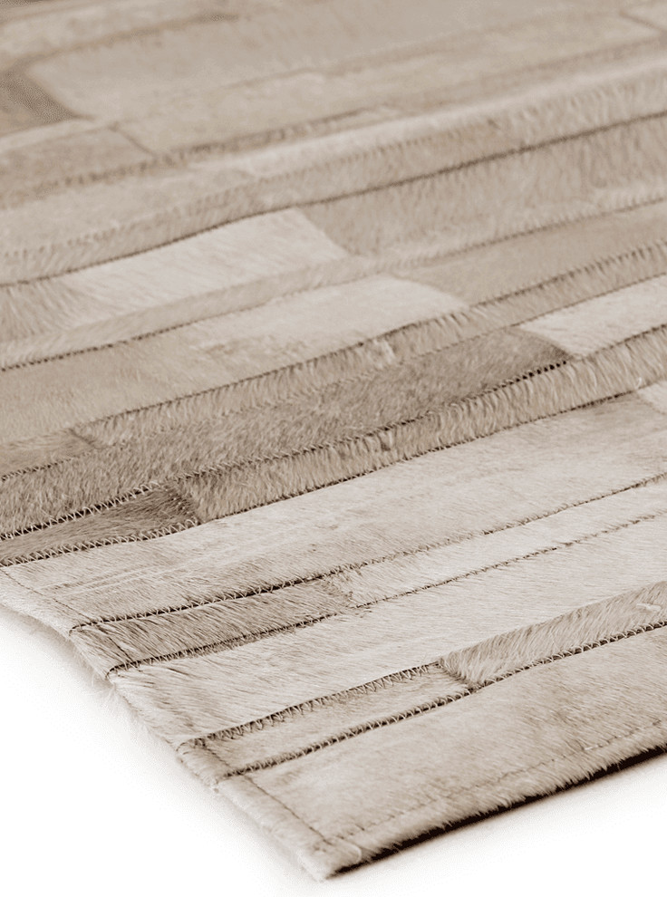 Topeka Natural Hide Rug, Camel and Beige Contemporary Area Rugs