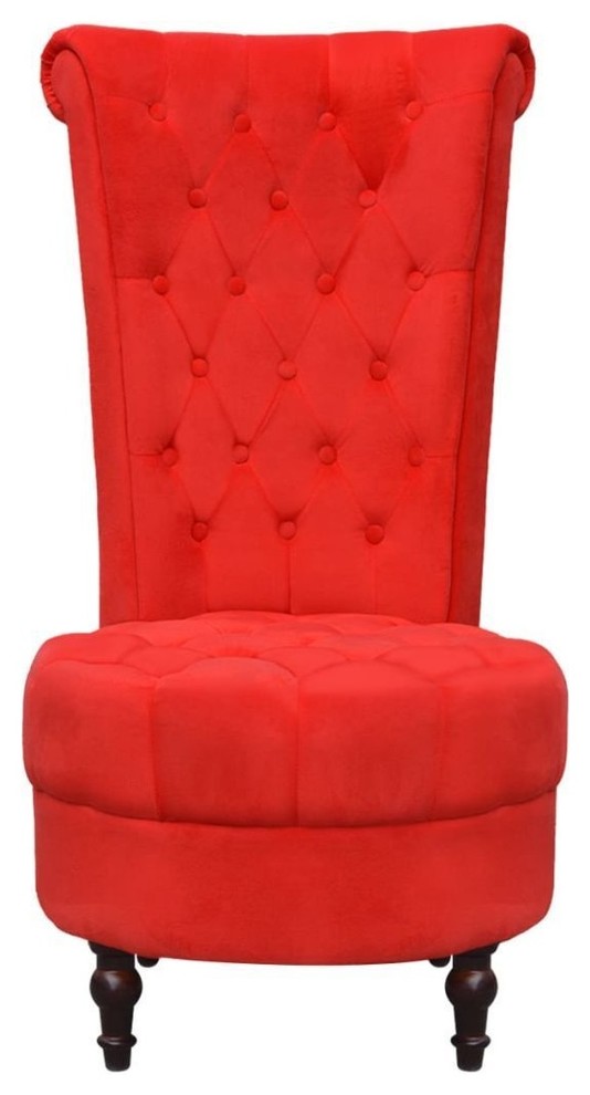 Living Room High Back Chair Red Contemporary Armchairs And Accent
