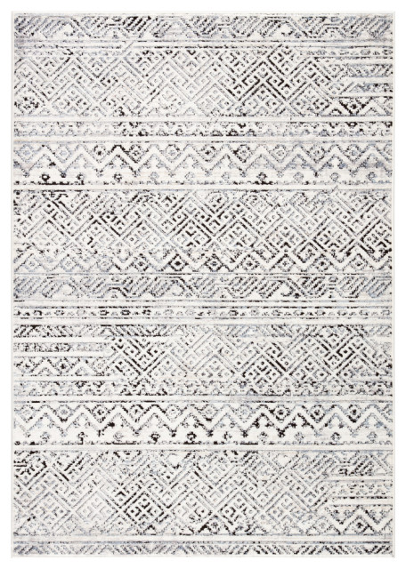 Jaipur Living Tamsin Tribal White Rug, 7'10"x10'10"