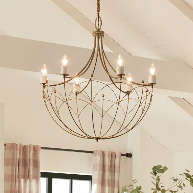 Kichler Topiary Six Light Chandelier Transitional Chandeliers by