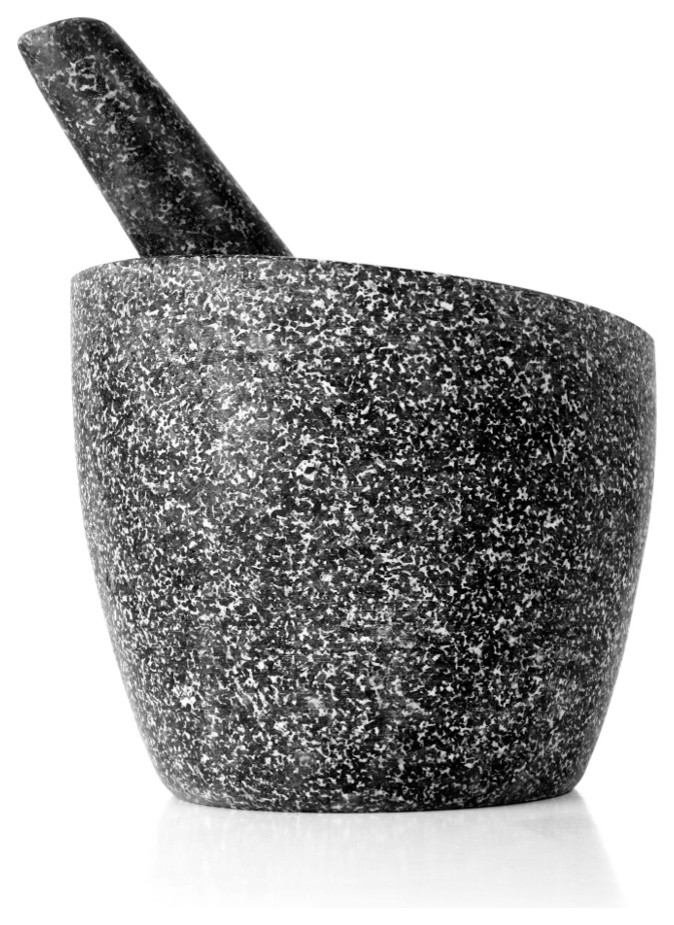 Fresco Granite Angled Mortar and Pestle Transitional Mortar And
