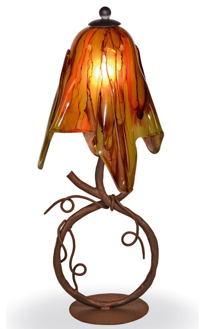 Wrought Iron San Saba Table Lamp With, Little Wrought Iron Table Lamps