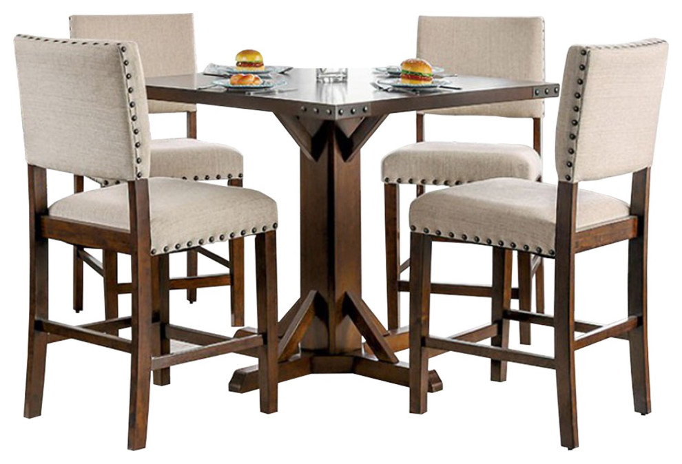 Glenbrook Brown Cherry And Ivory Counter Height Dining Table