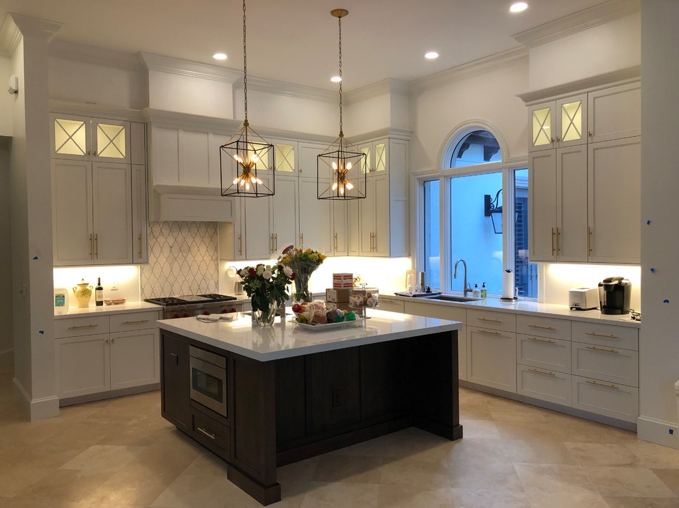 Inspiration for a transitional kitchen remodel in Miami
