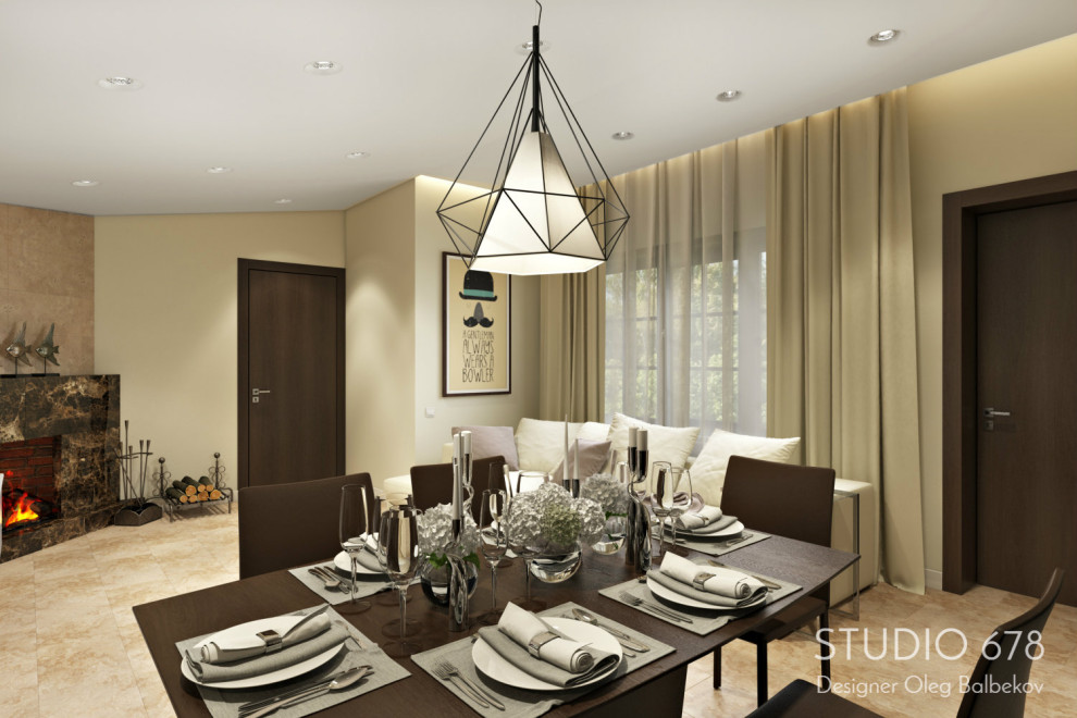 Гостиная с банной зоной