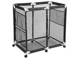 35x22x33 Mesh Pool Storage Bin Rolling Storage Cart Organizer Metal  Frame Float Beach Container 