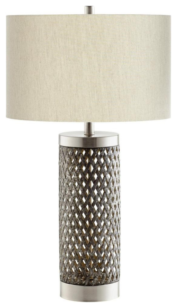 Fiore Table Lamp, 1-Light, Satin Nickel, Iron, 28.5"H (10547 MDTEU)
