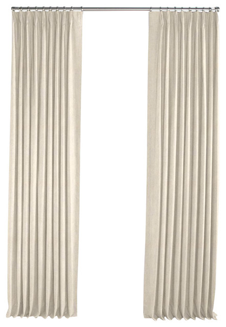 Gold and White Shimmer Linen Pleated Curtain, Single Panel ...