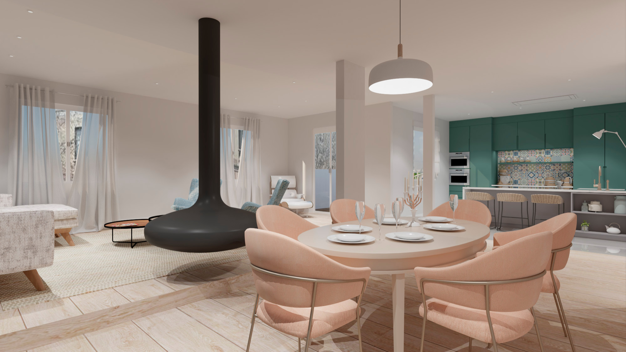 Reforma de cocina y salón en Barcelona