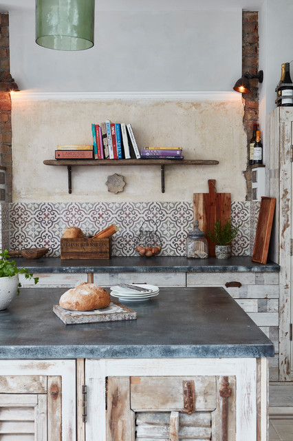 Balham Home (Reclaimed Tiles) middelhavsstil-koekken