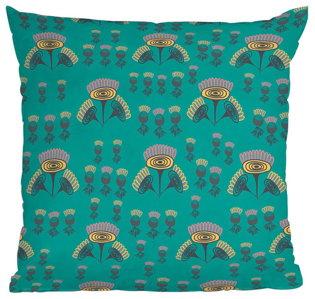 DENY Designs Gabriela Larios Flowers And Roots Throw Pillow