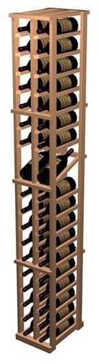 Designer 2-Column Display Wine Rack (All-Heart Redwood - Unstained)
