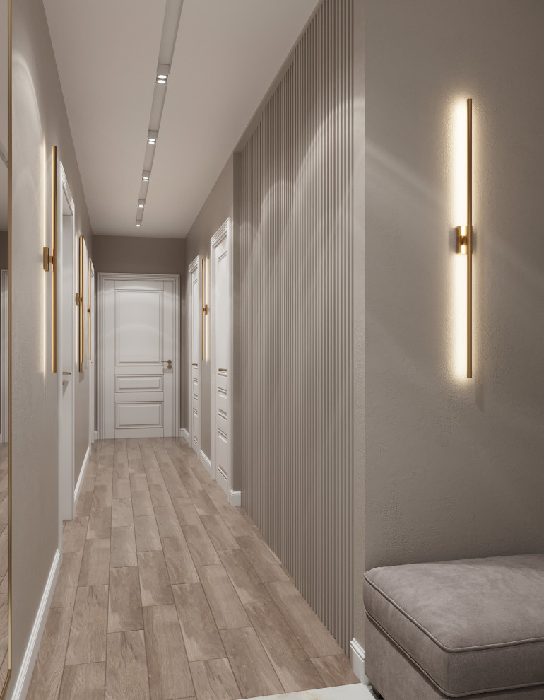 "Пудровые оттенки". Квартира 97 кв.м, ЖК "Левобережный"