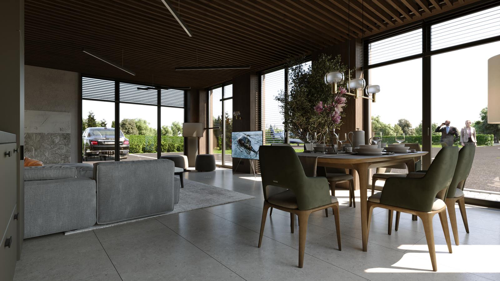 Дизайн здания ожидания гостей и пилотов на вертолётной площадке