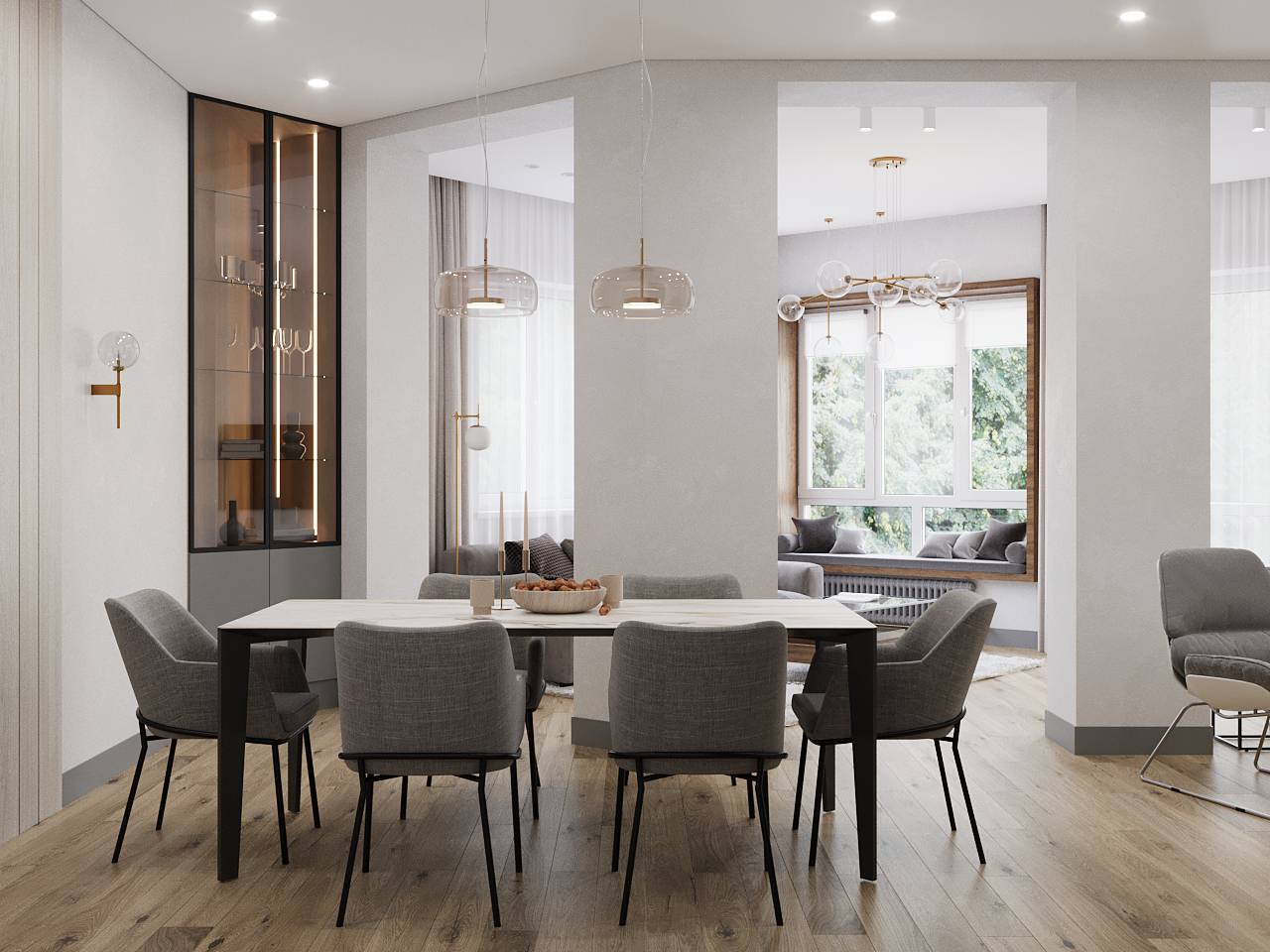 Гостиная в московском таунхаусе