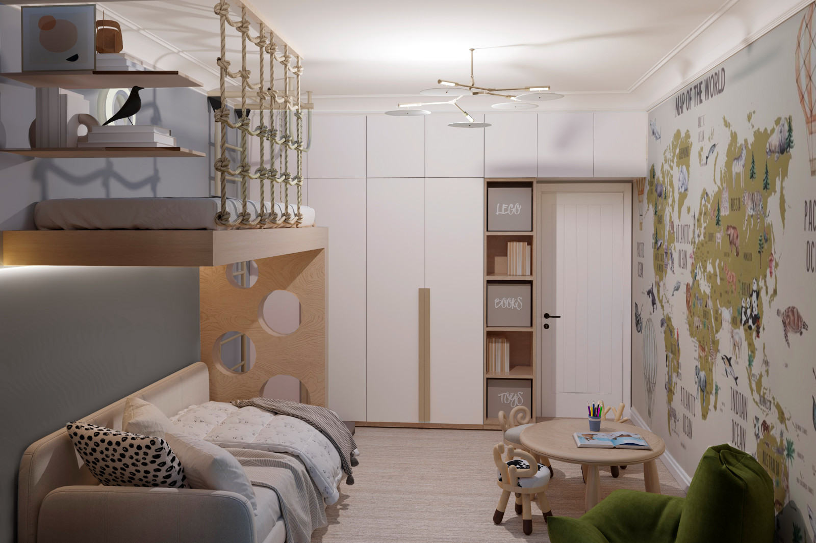 Haus mit Kamin für eine junge Familie